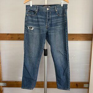 Express High Rise Vintage Skinny Ankle Button Fly Blue Jeans Sz 10